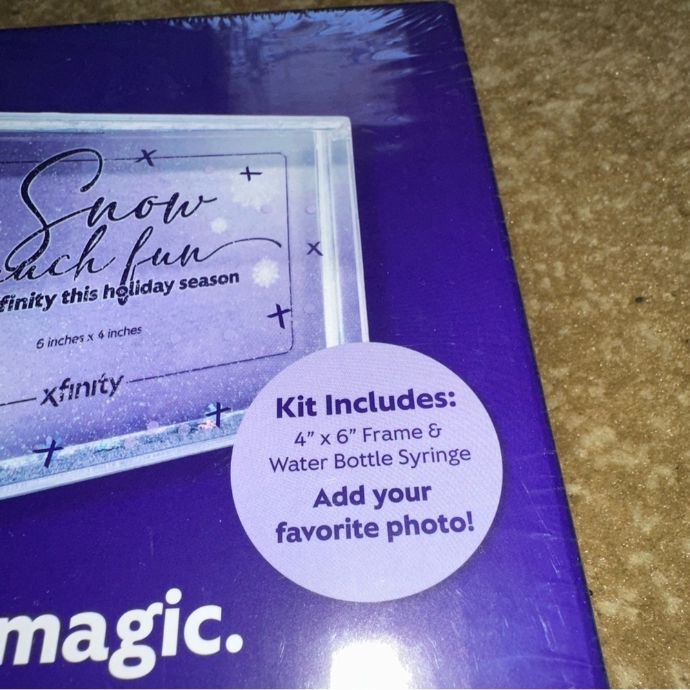 INFINITY SNOW GLOBE Picture Frame (2025, Kit) BRAND NEW SEALED: Box 6" x 7" - Picture 3 of 4